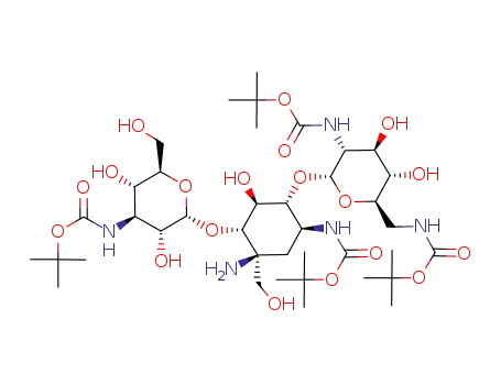 1-C-(hydroxymethyl)-3,2',6',3''-tetrakis-N-(tert-butoxycarbonyl)kanamycin B