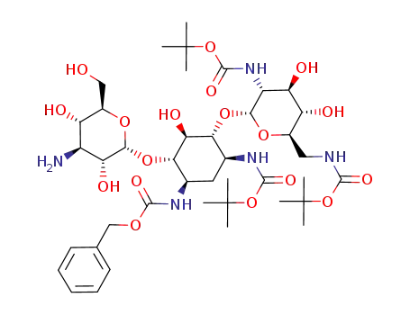 1-N-<(benzyloxy)carbonyl>-3,2',6'-tris-N-(tert-butoxycarbonyl)kanamycin B