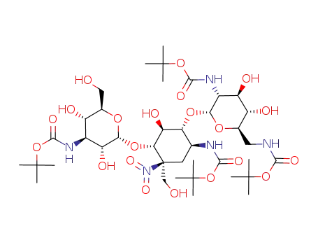 1-C-(hydroxymethyl)-1-deamino-1-nitro-3,2',6',3''-tetrakis-N-(tert-butoxycarbonyl)kanamycin B