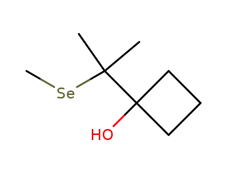 Molecular Structure of 112126-07-5 (Cyclobutanol, 1-[1-methyl-1-(methylseleno)ethyl]-)