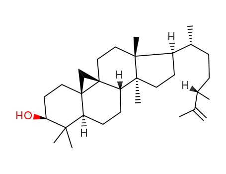 Molecular Structure of 511-61-5 (9,19-Cyclo-9beta-lanost-25-en-3beta-ol, 24-methyl-, (24S)-)