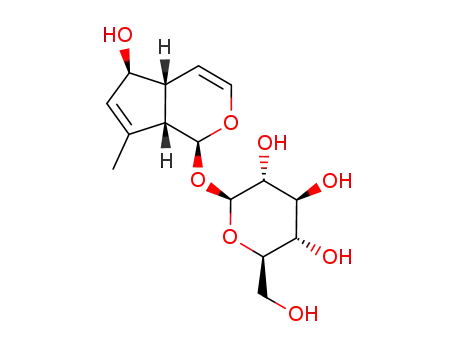 Molecular Structure of 63879-67-4 (b-D-Glucopyranoside,(1S,4aR,5S,7aS)-1,4a,5,7a-tetrahydro-5-hydroxy-7-methylcyclopenta[c]pyran-1-yl)