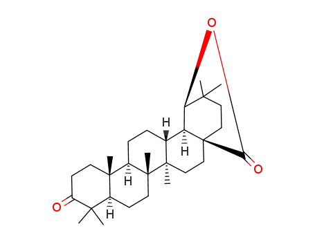 Molecular Structure of 24099-81-8 (Oleanan-28-oic acid,19-hydroxy-3-oxo-, g-lactone, (18a,19b)-)