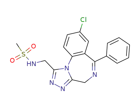 N-(8-Chloro-6-phenyl-4H-2,3,5,10b-tetraaza-benzo[e]azulen-1-ylmethyl)-methanesulfonamide