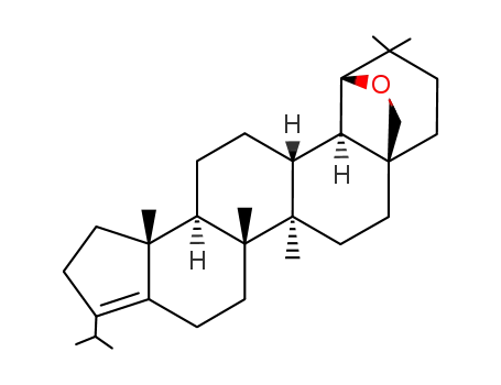 Molecular Structure of 6714-21-2 (3-Isopropyl-5aα,5bβ,10,10,13bα-pentamethyl-11α,7aα-(epoxymethano)-2,4,5,5a,5b,6,7,7a,8,9,10,11,11aβ,11bα,12,13,13aβ,13b-octadecahydro-1H-cyclopenta[a]chrysene)