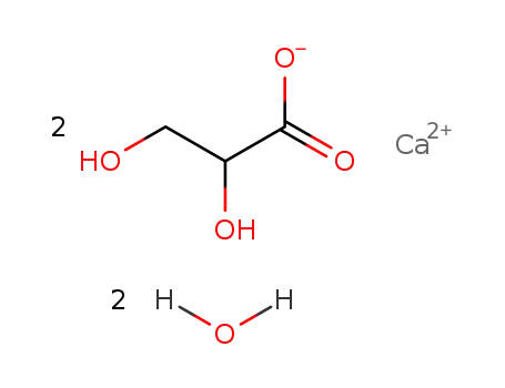 Molecular Structure of 67525-74-0 (DL-GLYCERIC ACID HEMICALCIUM SALT HYDRATE)