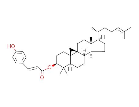 Molecular Structure of 136891-87-7 (9,19-Cyclolanost-24-en-3-ol,(2E)-3-(4- hydroxyphenyl)-2-propenoate,(3&acirc;)- )