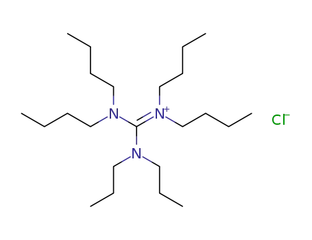 Molecular Structure of 89609-85-8 (1-Butanaminium, N-butyl-N-[(dibutylamino)(dipropylamino)methylene]-,
chloride)