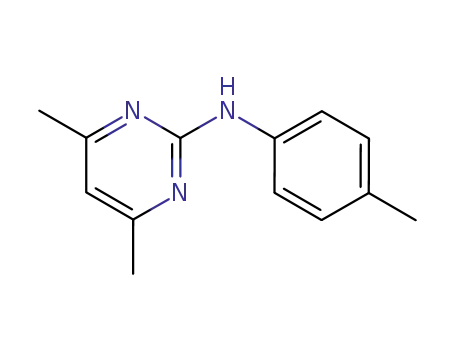 Molecular Structure of 81261-68-9 (2-Pyrimidinamine, 4,6-dimethyl-N-(4-methylphenyl)-)