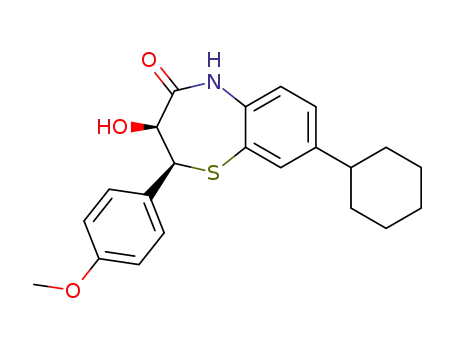 (2S,3S)-8-Cyclohexyl-3-hydroxy-2-(4-methoxy-phenyl)-2,3-dihydro-5H-benzo[b][1,4]thiazepin-4-one