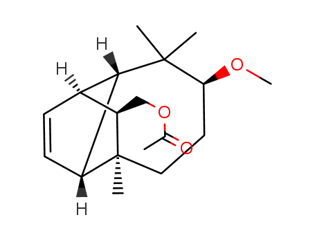 (1R)(2R)(4R)(7S)(8R)(9S)-3,3,7-Trimethyl-4-methoxy-8-(acetoxymethyl)tricyclo<5.4.01,7.02,9>-10-undecene