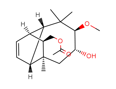 (1R)(2R)(4R)(5R)(7S)(8R)(9S)-3,3,7-Trimethyl-4-methoxy-5-hydroxy-8-(acetoxymethyl)tricyclo<5.4.01,7.02,9>-10-undecene