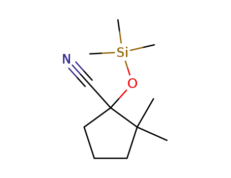 Molecular Structure of 586398-08-5 (Cyclopentanecarbonitrile, 2,2-dimethyl-1-[(trimethylsilyl)oxy]-)