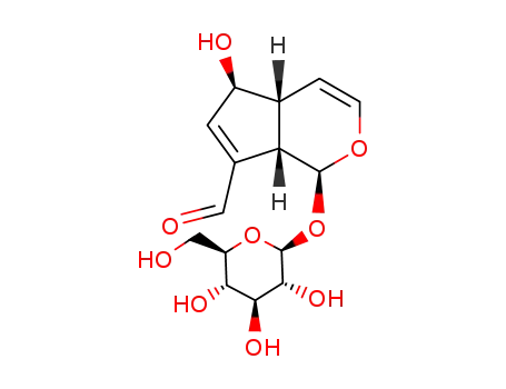 (1S,4aR,5S,7aS)-5-Hydroxy-1-((2S,3R,4S,5S,6R)-3,4,5-trihydroxy-6-hydroxymethyl-tetrahydro-pyran-2-yloxy)-1,4a,5,7a-tetrahydro-cyclopenta[c]pyran-7-carbaldehyde