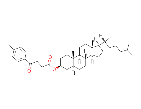 4-Oxo-4-p-tolyl-butyric acid (3S,5S,8R,9S,10S,13R,14S,17R)-17-((R)-1,5-dimethyl-hexyl)-10,13-dimethyl-hexadecahydro-cyclopenta[a]phenanthren-3-yl ester