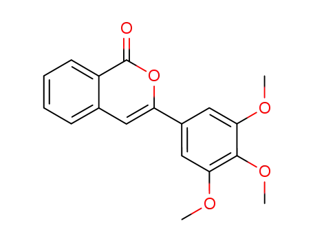 Molecular Structure of 176972-44-4 (1H-2-Benzopyran-1-one, 3-(3,4,5-trimethoxyphenyl)-)