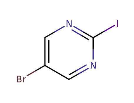 Molecular Structure of 183438-24-6 (5-Bromo-2-iodopyrimidine)