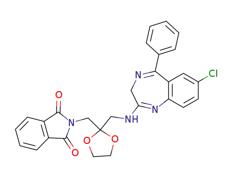 N-<<2-<<7-chloro-5-phenyl-3H-1,4-benzodiazepin-2-yl>amino>methyl>-1,3-dioxolan-2-yl>methylphthalimide