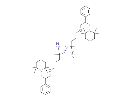2-{1-Cyano-1-methyl-4-[2-phenyl-2-(2,2,6,6-tetramethyl-piperidin-1-yloxy)-ethoxy]-butylazo}-2-methyl-5-[2-phenyl-2-(2,2,6,6-tetramethyl-piperidin-1-yloxy)-ethoxy]-pentanenitrile