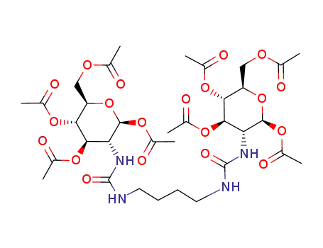 1,4-bis<3-(1,3,4,6-tetra-O-acetyl-2-deoxy-β-D-glucopyranos-2-yl)ureido>butane