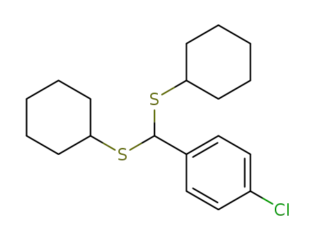1-(bis(cyclohexylthio)methyl)-4-chlorobenzene