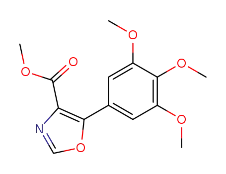 Molecular Structure of 38061-20-0 (4-Oxazolecarboxylic acid, 5-(3,4,5-trimethoxyphenyl)-, methyl ester)