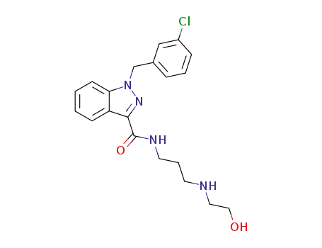 1-(3-chloro-benzyl)-1H-indazole-3-carboxylic acid [3-(2-hydroxy-ethylamino)-propyl]-amide