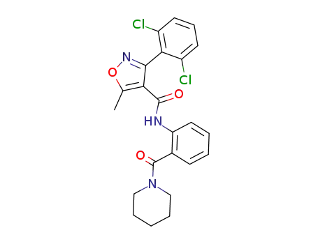 3-(2,6-dichloro-phenyl)-5-methyl-isoxazole-4-carboxylic acid [2-(piperidine-1-carbonyl)-phenyl]-amide