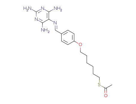 Thioacetic acid S-[6-(4-{[(E)-2,4,6-triamino-pyrimidin-5-ylimino]-methyl}-phenoxy)-hexyl] ester
