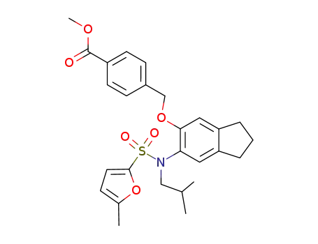 methyl 4-{[(6-{isobutyl[(5-methyl-2-furyl)sulfonyl]amino}-2,3-dihydro-1H-inden-5-yl)oxy]methyl}benzoate