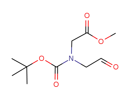 Molecular Structure of 175211-73-1 (Glycine, N-[(1,1-diMethylethoxy)carbonyl]-N-(2-oxoethyl)-Methyl ester)