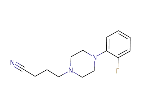 Molecular Structure of 883874-55-3 (1-Piperazinebutanenitrile, 4-(2-fluorophenyl)-)