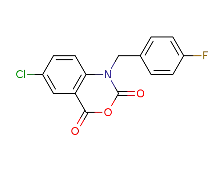 6-chloro-1-(4-fluoro-benzyl)-1H-benzo[d][1,3]oxazine-2,4-dione