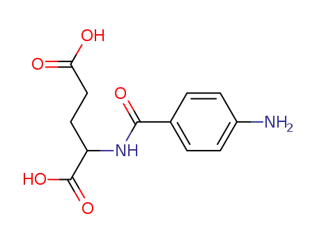 Molecular Structure of 4230-33-5 (N-(4-Aminobenzoyl)-DL-glutamic acid)