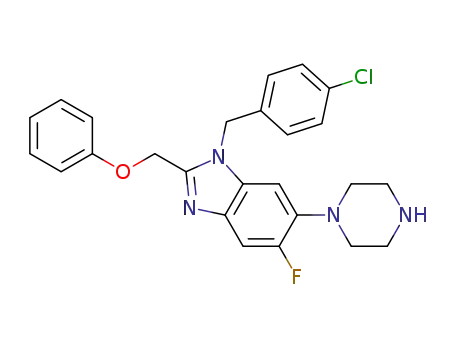 1-(4-chloro-benzyl)-5-fluoro-2-phenoxymethyl-6-piperazin-1-yl-1H-benzoimidazole