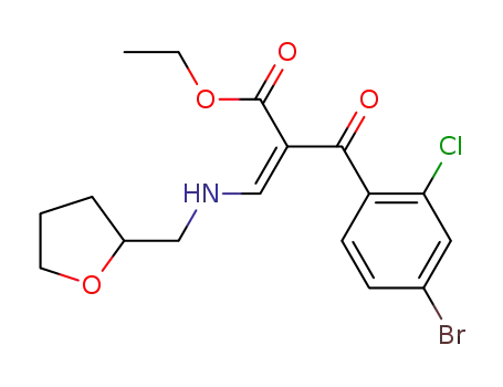 ethyl 2-(4-bromo-2-chloro-benzoyl)-3-[(tetrahydro-furan-2-ylmethyl)-amino]-acrylate