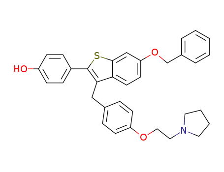 6-benzyloxy-2-(4-hydroxyphenyl)-3-[4-[2-(1-pyrrolidinyl)ethoxy]benzyl]benzo[b]thiophene
