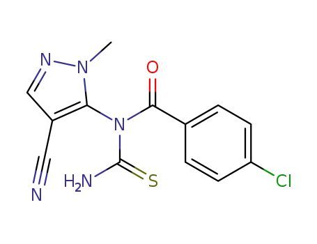 4-Cyano-1-methyl-5-(p-chlorobenzoylthioureido)-pyrazole
