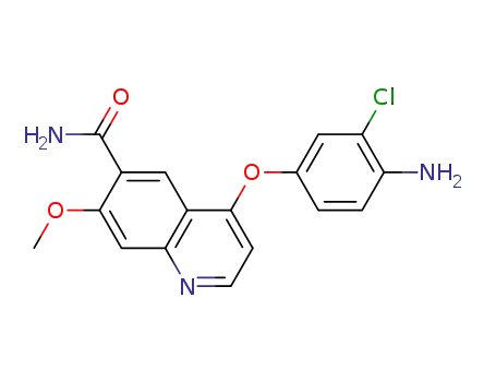 4-(4-amino-3-chlorophenoxy)-7-methoxy-6-quinolinecarboxamide