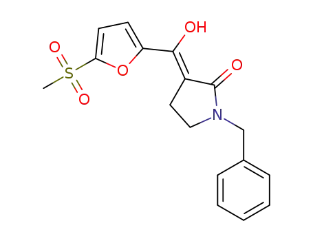 1-benzyl-3-[hydroxy-(5-methanesulfonylfuran-2-yl)methylene]pyrrolidin-2-one