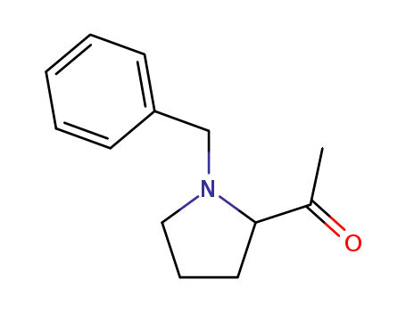 Molecular Structure of 138052-86-5 (Ethanone, 1-[1-(phenylmethyl)-2-pyrrolidinyl]-, (S)-)