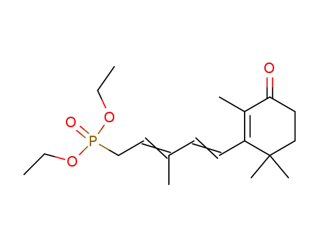 3-methyl-5-(2,6,6-trimethyl-3-oxocyclohex-1-enyl)-2,4-pentadienylphosphonic acid, diethyl ester