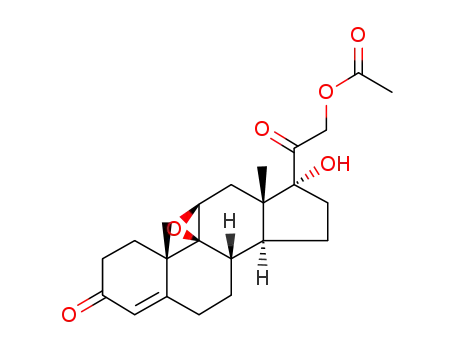 Pregn-4-ene-3,20-dione,21-(acetyloxy)-9,11-epoxy-17-hydroxy-, (9b,11b)- cas  4383-30-6
