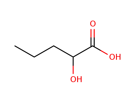 Molecular Structure of 617-31-2 (2-hydroxyvaleric acid)