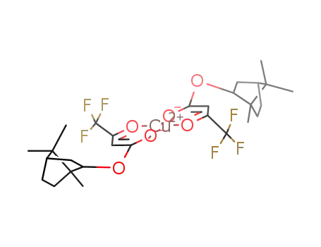 bis(bornyl-4,4,4-trifluoro-3-oxobutanoato)copper(II)