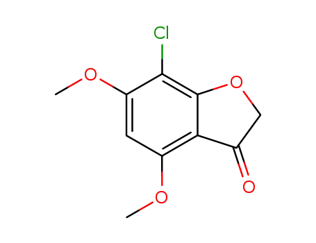 Molecular Structure of 3261-06-1 (7-chloro-4,6-dimethoxy-1-benzofuran-3(2H)-one)