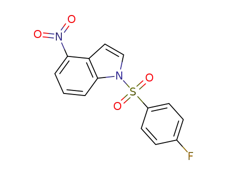 Molecular Structure of 1131453-08-1 (1-(4'-fluorobenzenesulfonyl)-4-nitro-1H-indole)