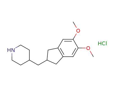 Molecular Structure of 1034439-43-4 (5,6-DiMethoxy-2-[(4-piperidyl)Methyl]indane Hydrochloride (Donepezil IMpurity))