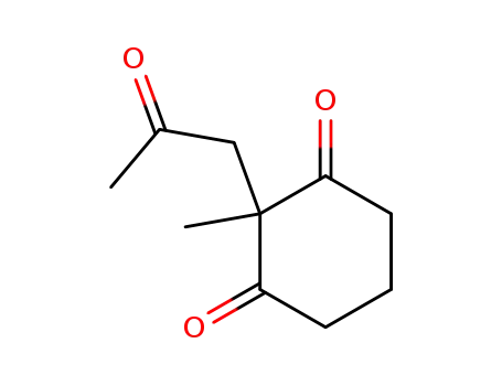 Molecular Structure of 32561-57-2 (1,3-Cyclohexanedione, 2-methyl-2-(2-oxopropyl)-)