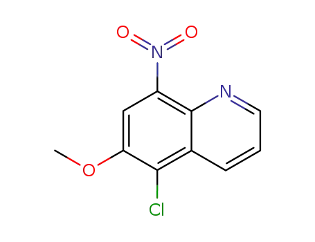 Molecular Structure of 64992-86-5 (Quinoline, 5-chloro-6-methoxy-8-nitro-)